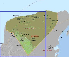 carte de  etat Yucatan