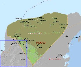 mapa de  estado Iucata