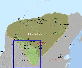 mapa de  estado Iucata