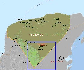 mapa de  estado Iucata