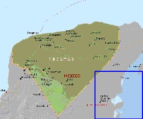 mapa de  estado Iucata