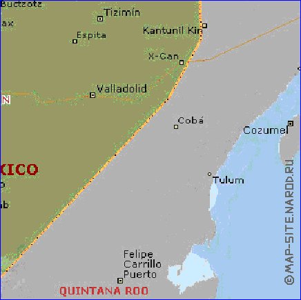 mapa de  estado Iucata