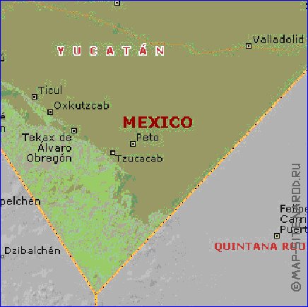 carte de  etat Yucatan