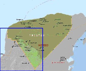 mapa de  estado Iucata