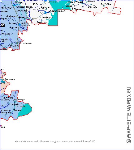 carte de Oblast d'Oulianovsk