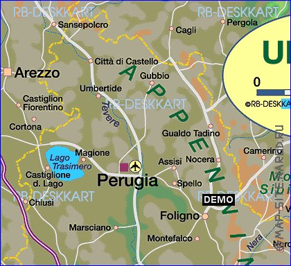 mapa de Umbria