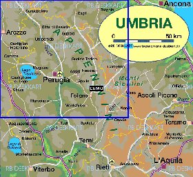 mapa de Umbria