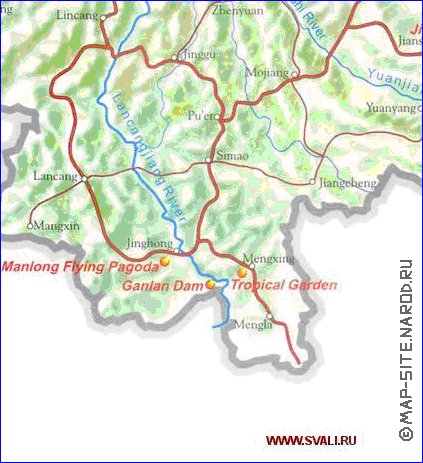 carte de Yunnan