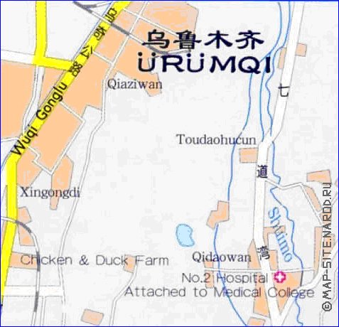 carte de Urumqi