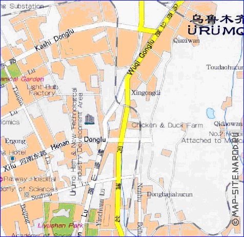 mapa de Urumqi