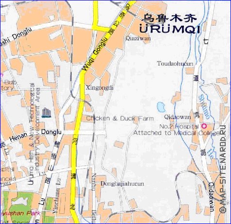 carte de Urumqi