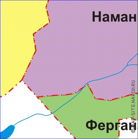 Administratives carte de Ouzbekistan