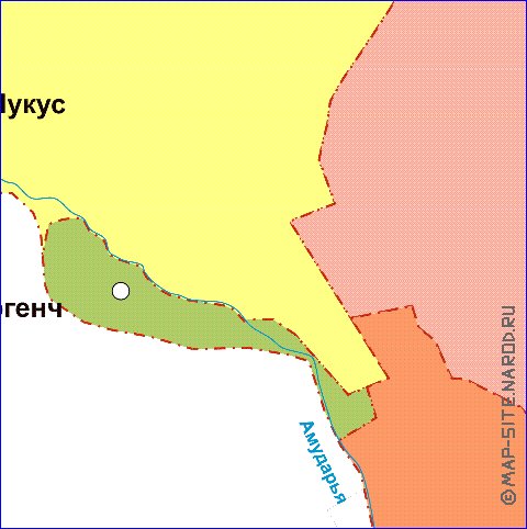 Administrativa mapa de Uzbequistao