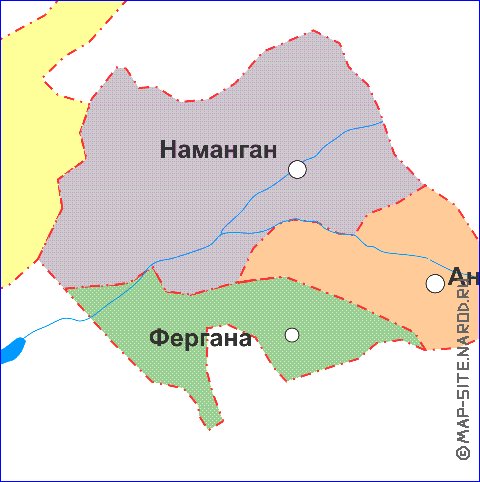 Administratives carte de Ouzbekistan