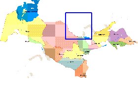 Administrativa mapa de Uzbequistao