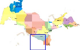 Administrativa mapa de Uzbequistao