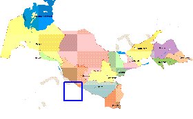 Administrativa mapa de Uzbequistao