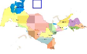 Administrativa mapa de Uzbequistao