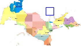 Administrativa mapa de Uzbequistao