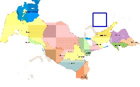 Administrativa mapa de Uzbequistao