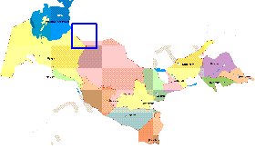 Administrativa mapa de Uzbequistao