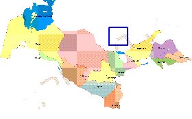 Administrativa mapa de Uzbequistao