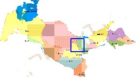 Administrativa mapa de Uzbequistao