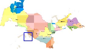 Administratives carte de Ouzbekistan