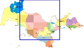 Administratives carte de Ouzbekistan