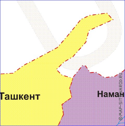 Administratives carte de Ouzbekistan