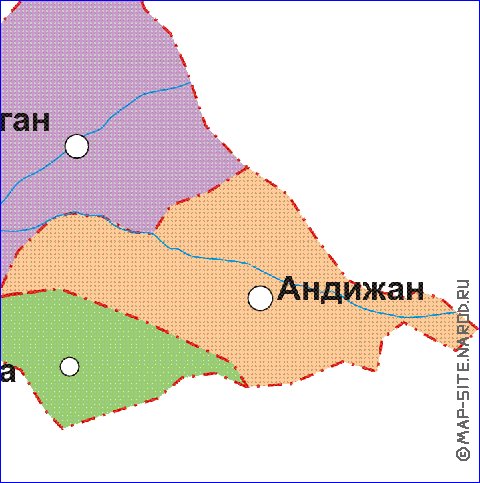 Administratives carte de Ouzbekistan