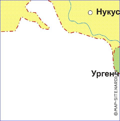 Administrativa mapa de Uzbequistao