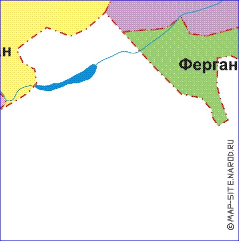 Administrativa mapa de Uzbequistao