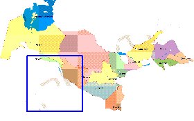 Administrativa mapa de Uzbequistao