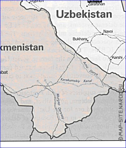 carte de Ouzbekistan