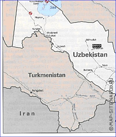 carte de Ouzbekistan
